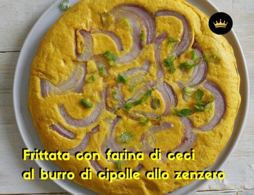 Frittata con farina di ceci al burro di cipolle allo zenzero