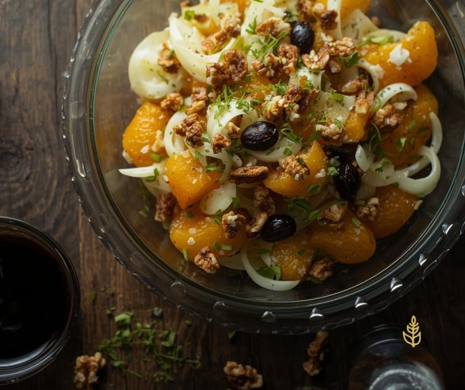 Insalata colorata con finocchi e arance