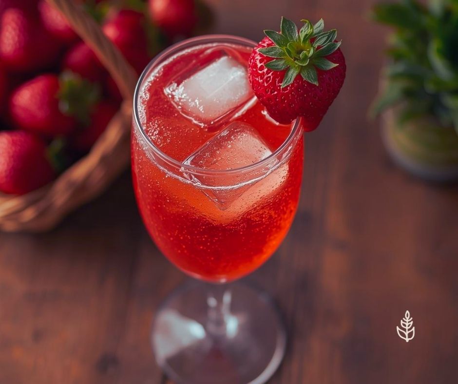 Aperitivo alla fragola con aloe vera