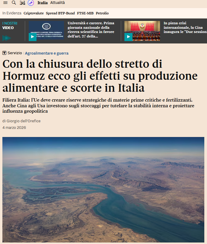 Chiusura stretto Hormuz