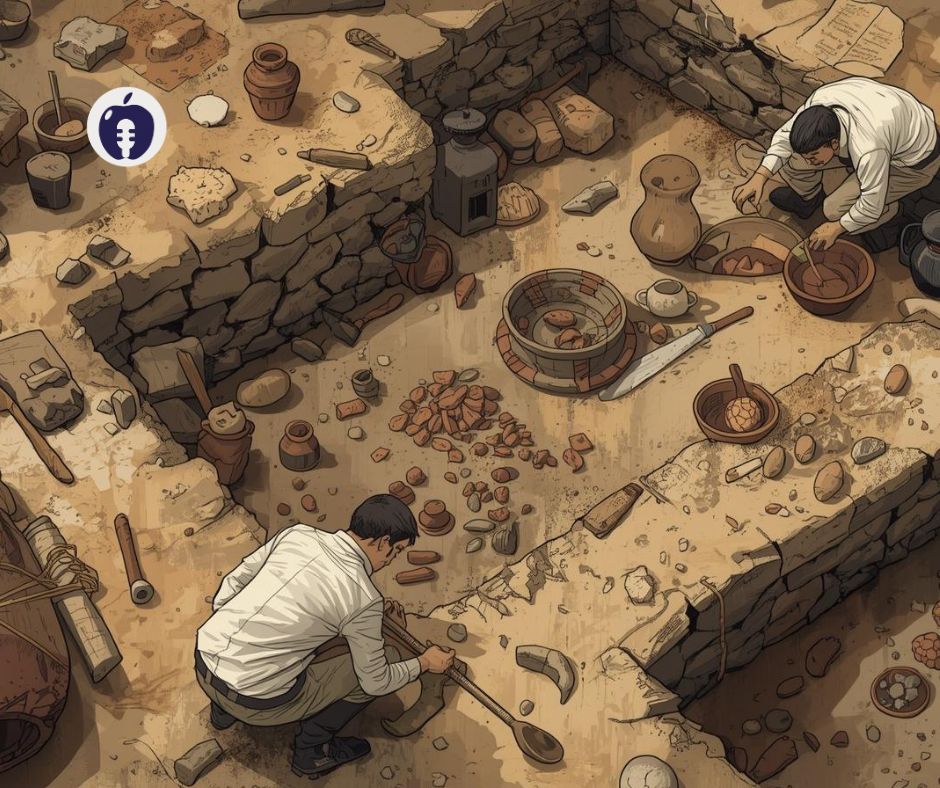 Sito archeologico illustrato