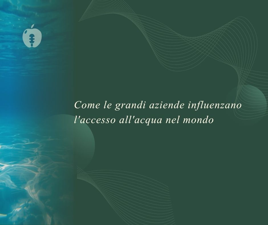 Risorse idriche nelle mani di pochi