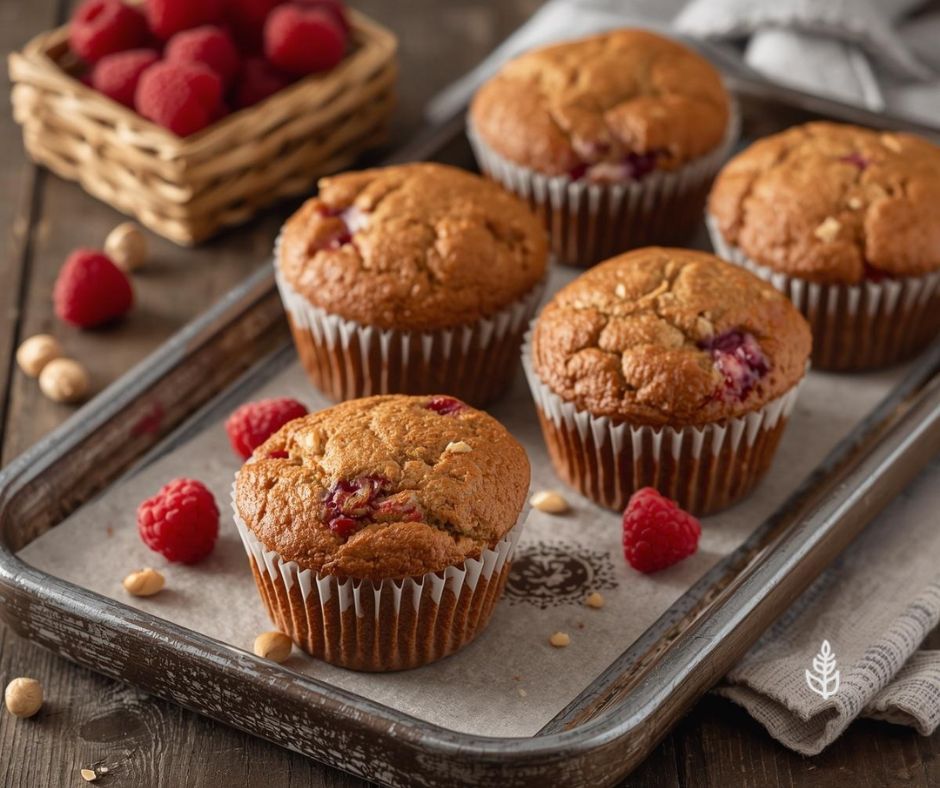 muffin con lamponi