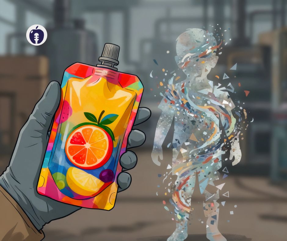 Succhi di frutta in bustina e microplastiche