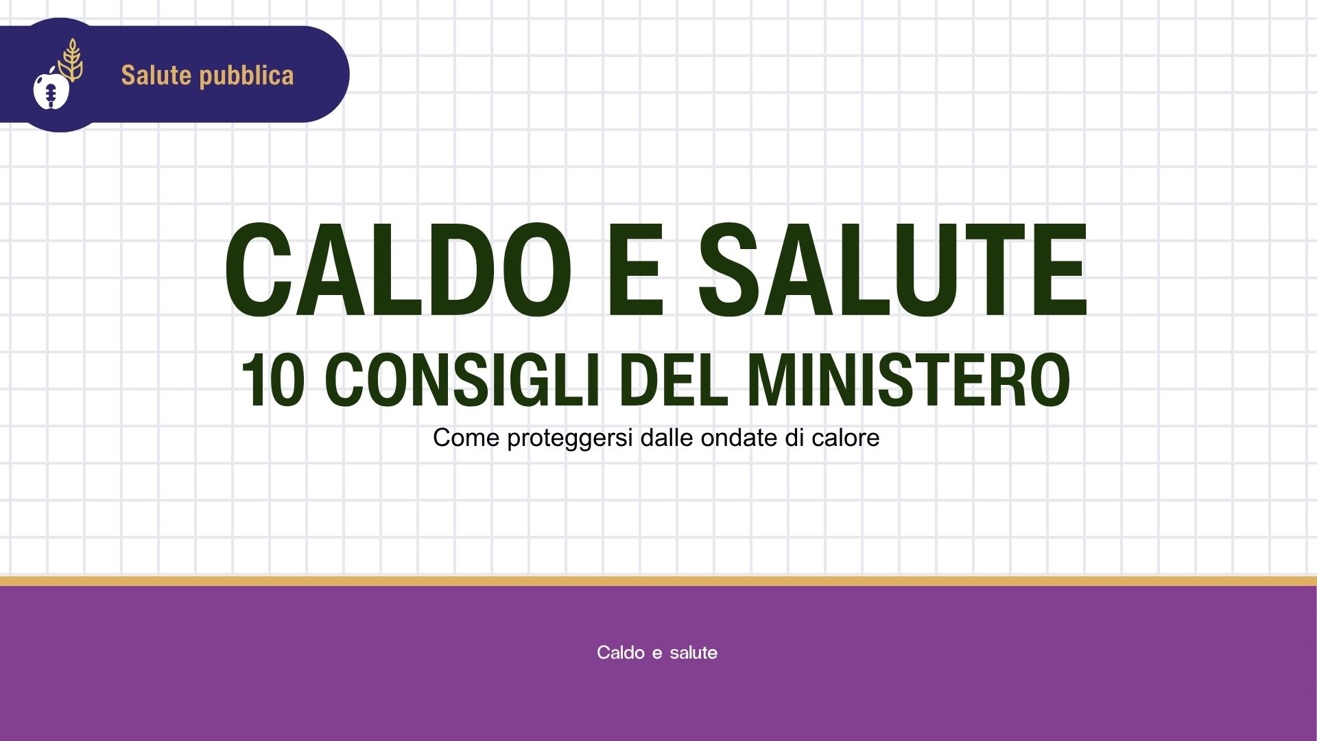 Caldo e Salute le regole del Ministero