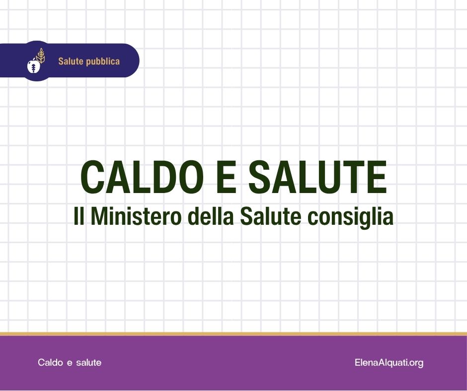 Decalogo Ministero della Salute per il caldo
