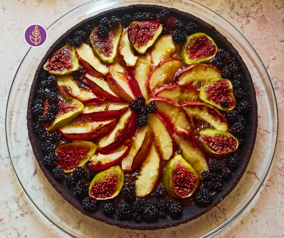 Crostata con farina di riso venere