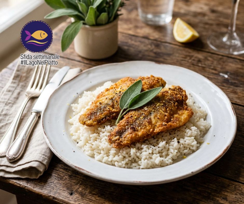 Riso con pesce persico alla milanese