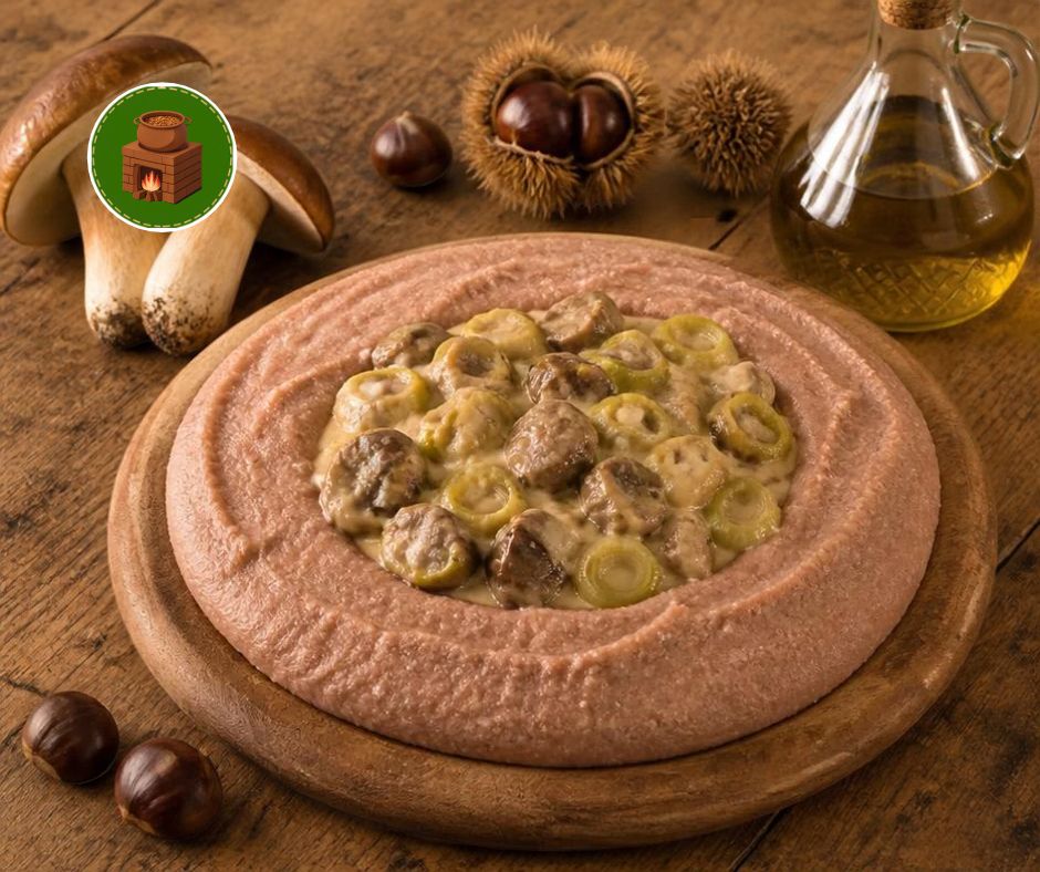 Polenta di castagne con pucc